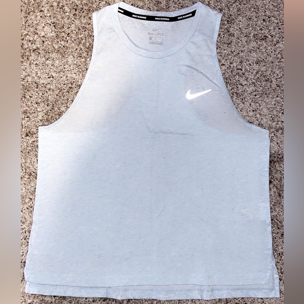 nike “running” tank top blue!